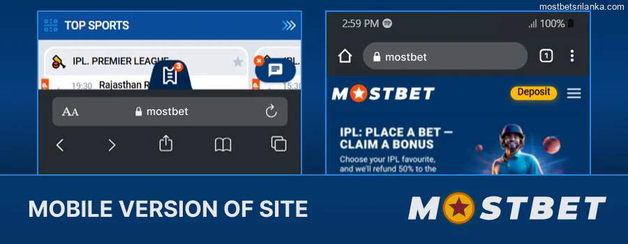 Use the Mostbet mobile version without downloading the app