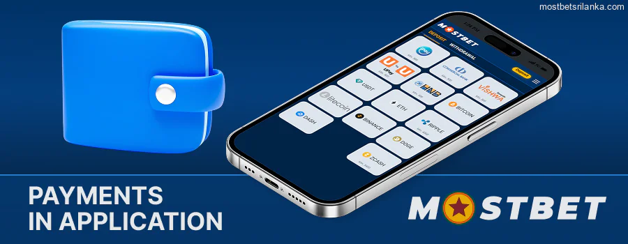 Payment methods available on the Mostbet Sri Lanka app