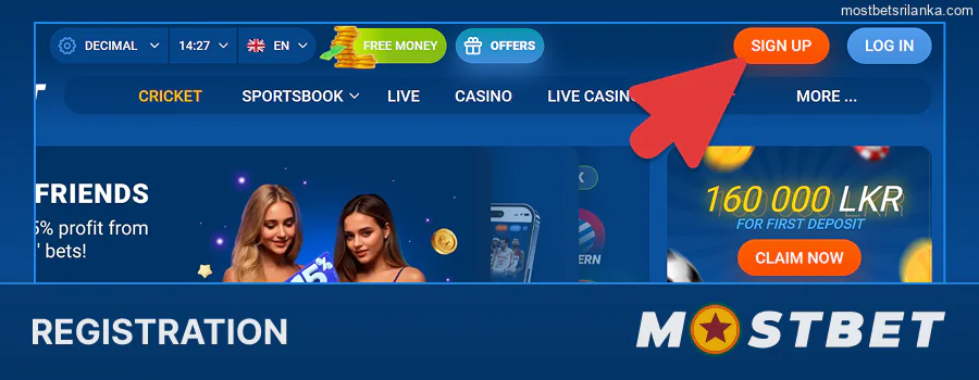 Register on the Mostbet website and fill out the registration form
