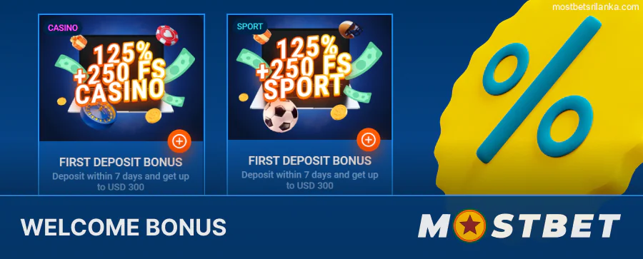 Generous Mostbet welcome bonus for new players