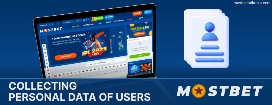 Collection of personal data of Mostbet users