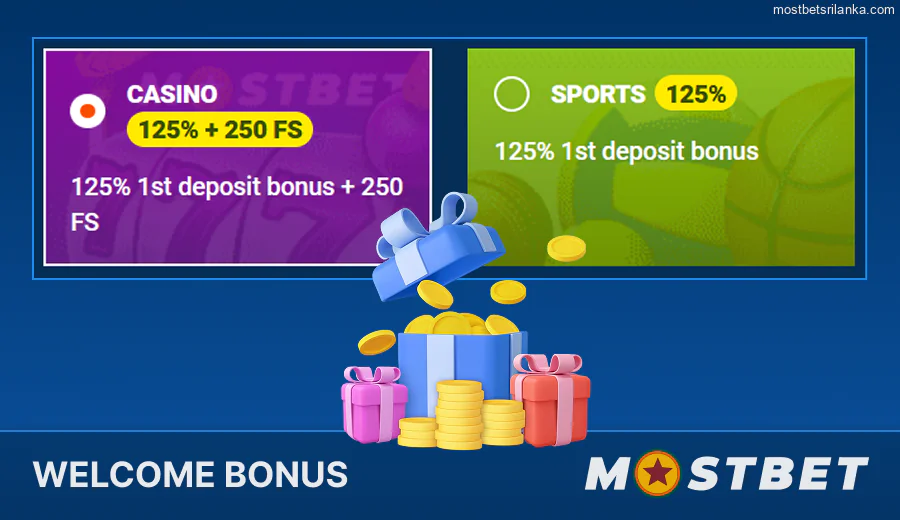 Mostbet Sri Lanka welcome bonus after registration