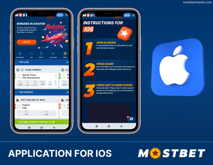 The process of installing the Mostbet application on an iOS phone